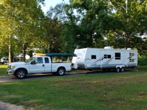 Truck and travel trailer