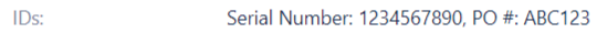 Text Field (single line) Field with Identification Numbers