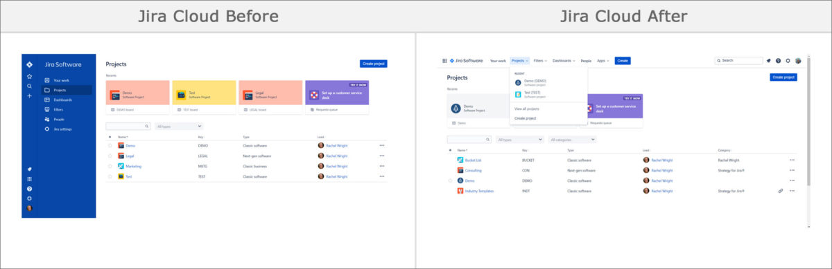 Jira Cloud Navigation Comparison - Strategy for Jira®