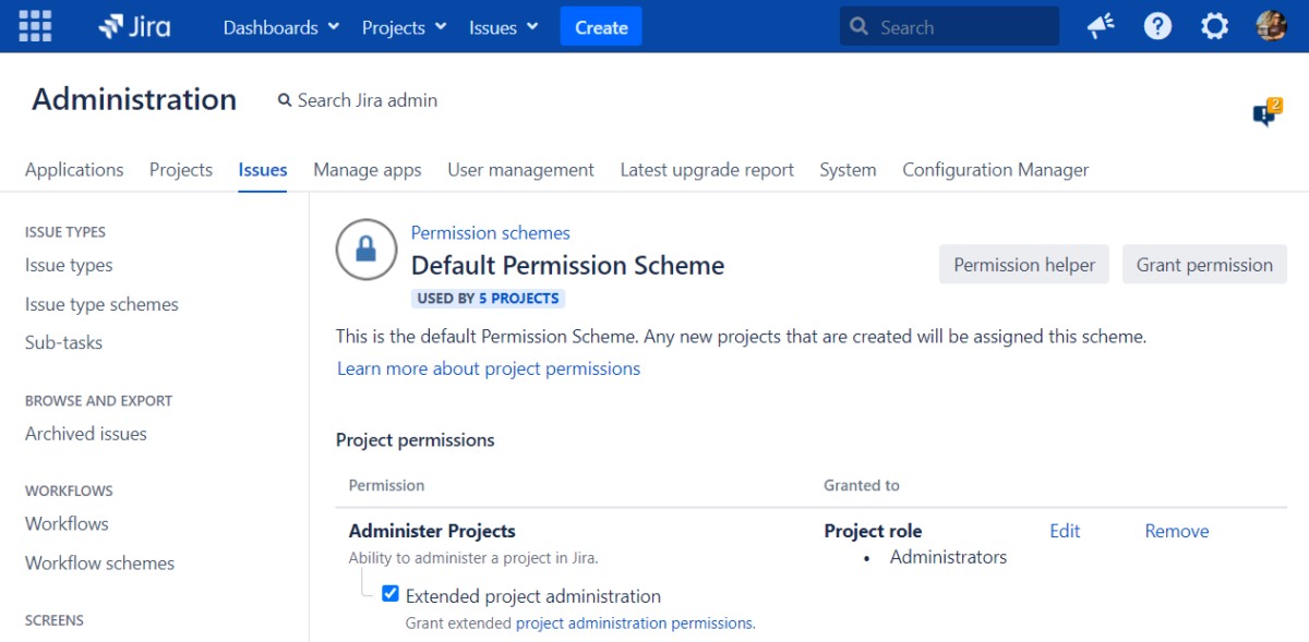Default Jira Project Permissions Strategy For Jira