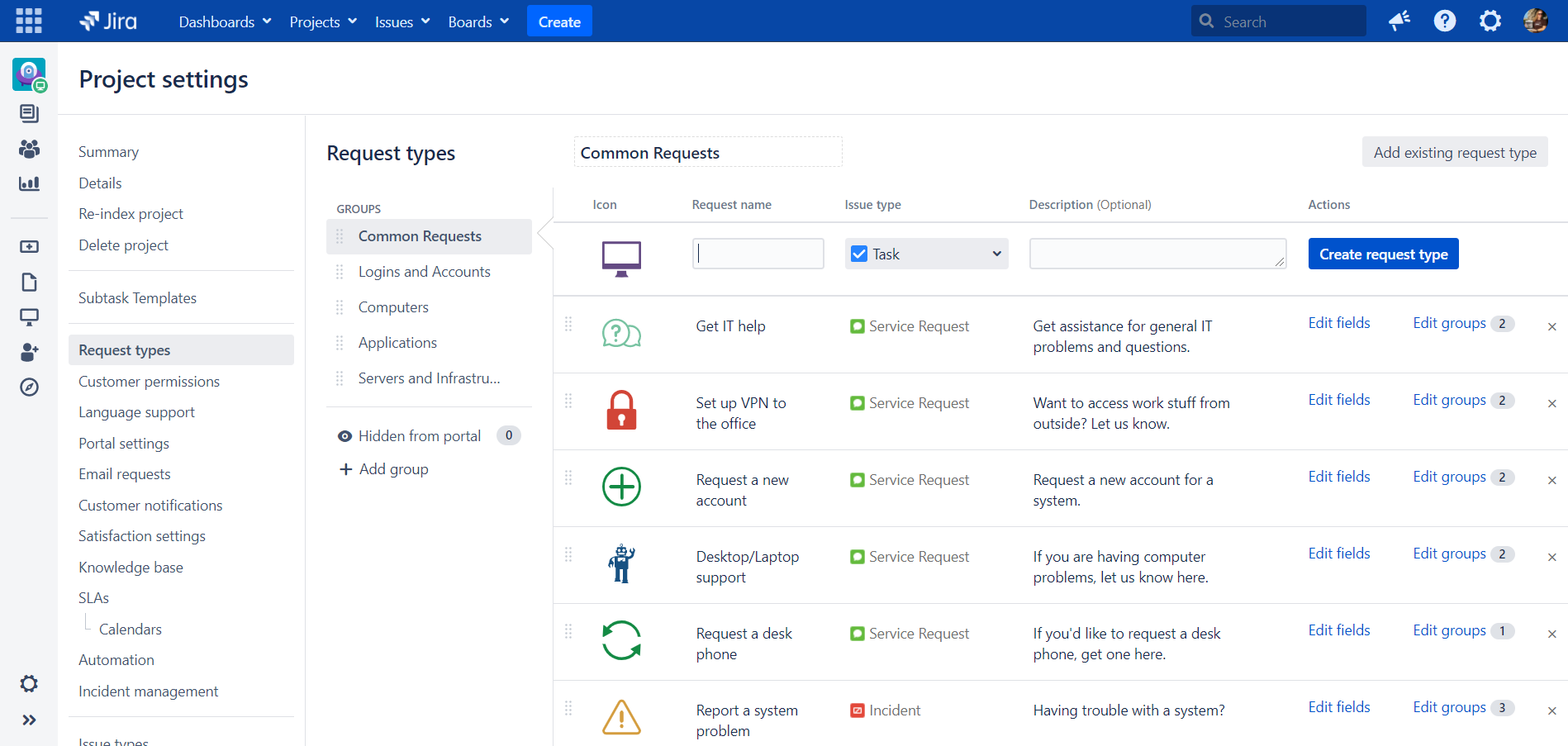 Project Administration Links In Jira Software And Jira Service 