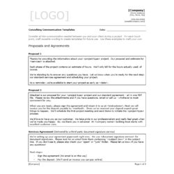 Consulting Communication Templates