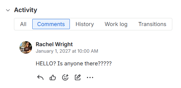 Jira comment