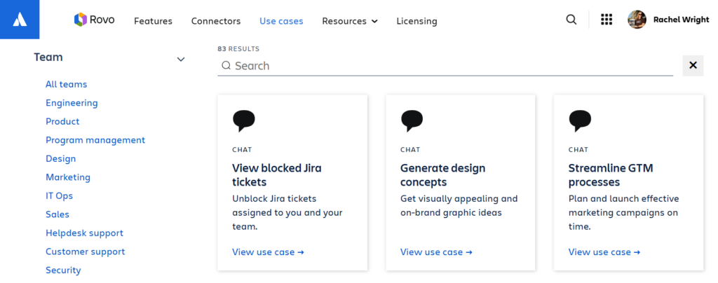 Rovo prompt and use case library